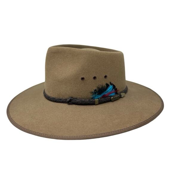 Akubra Australia Cattleman Hat SZ 54 cm Small Pure Fur Felt Western Southwestern - Picture 1 of 15